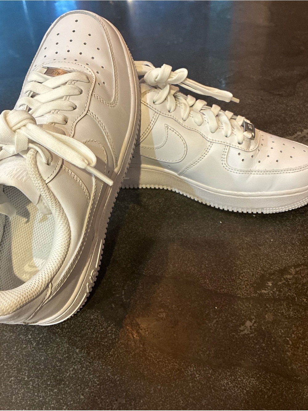 Nike Air Force size 6.5 triple white White Low-Top Sneakers with Classic Swoosh